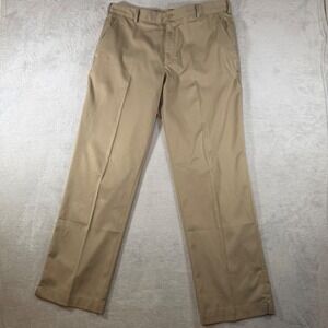 Nike Golf Dri-FIT Khaki Tan‎ Flat Front Pants 319685-237 34x32 Mens